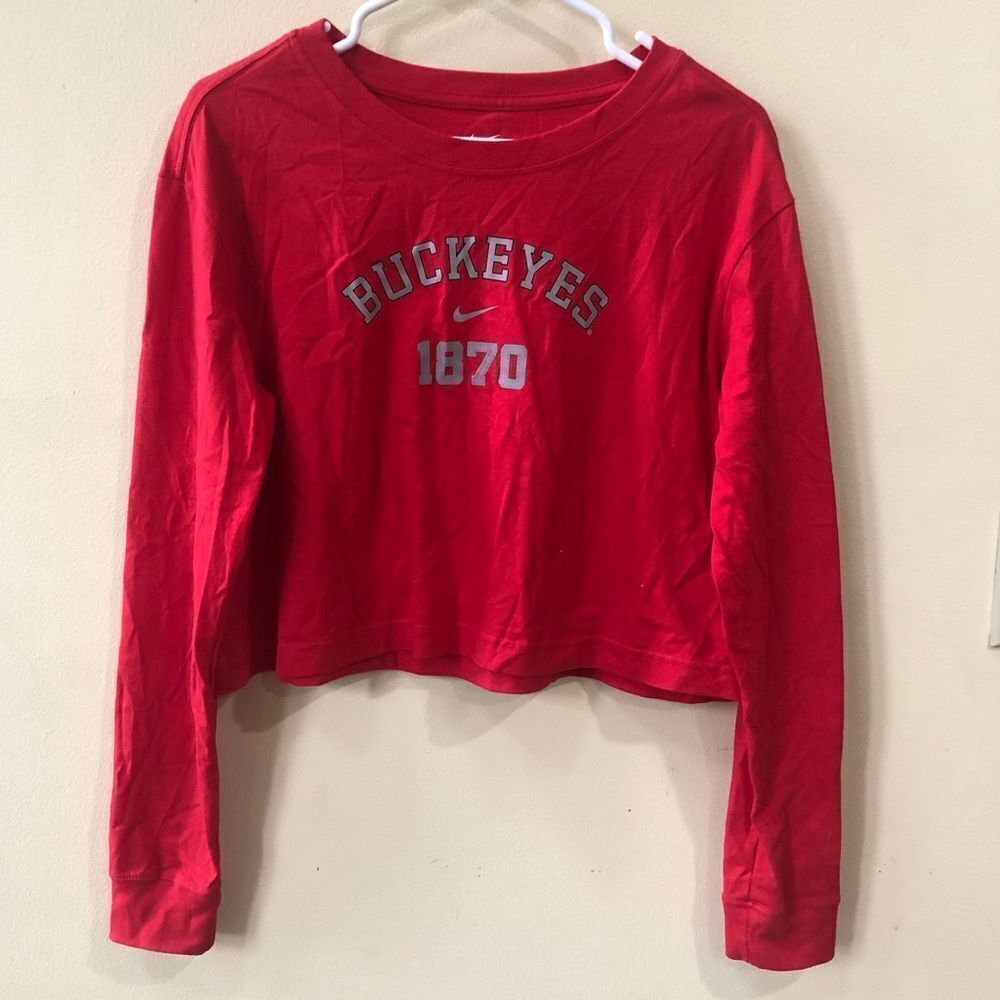 Nike OSU Long Sleeve Crop Top